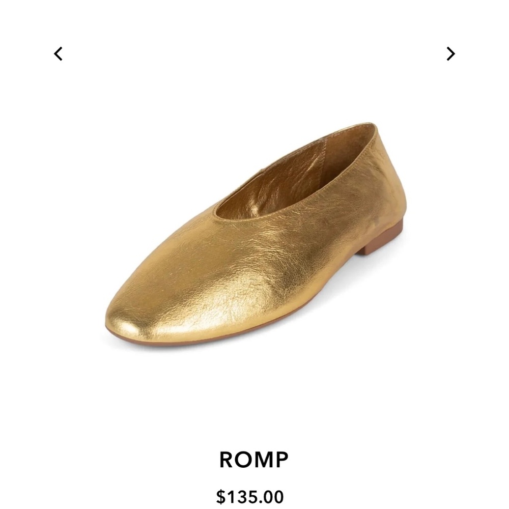 Jeffrey Campbell Romp Gold Ballet Flats